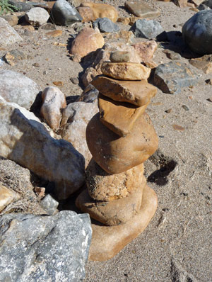 Rock pile Wildhorse Reservoir NV