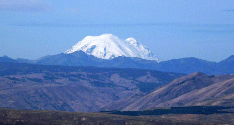 Mt. Rainier from hills above Yakima WA