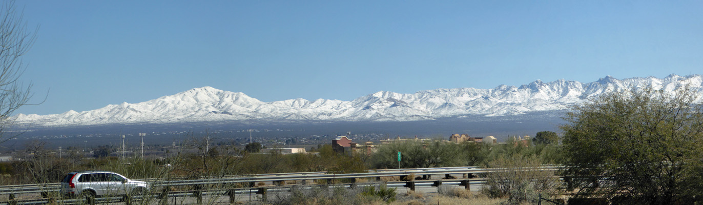 Snowy mountains from Rancho Resort