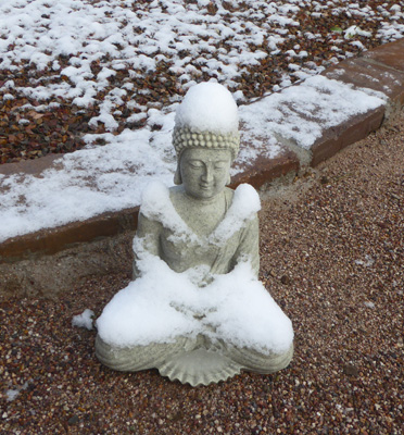 Snow topped Buddha