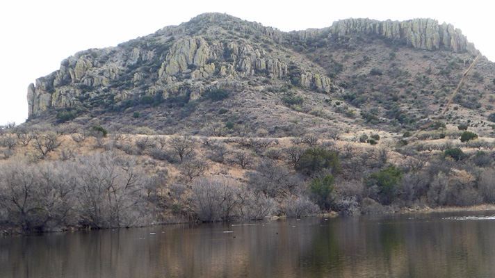 Rock formations at Arivaca Lake