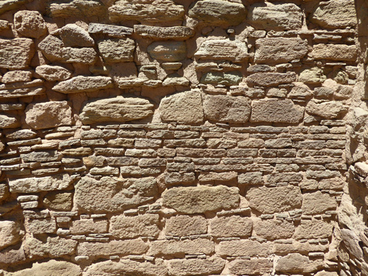 Stone layers Aztec Ruins NM