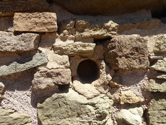 Ceiling post hole Aztec Ruins NM
