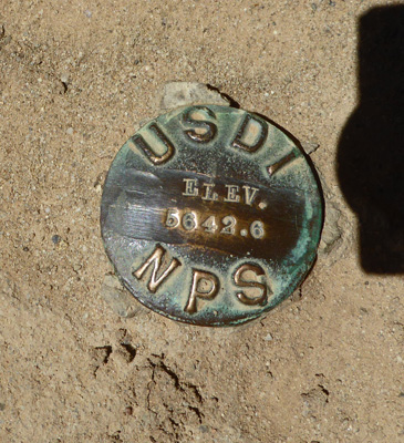 Elevation marker Aztec Ruins NM