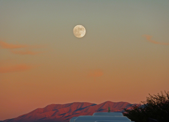 Moon rise Benson AZ