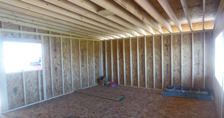 Addition with sheathing