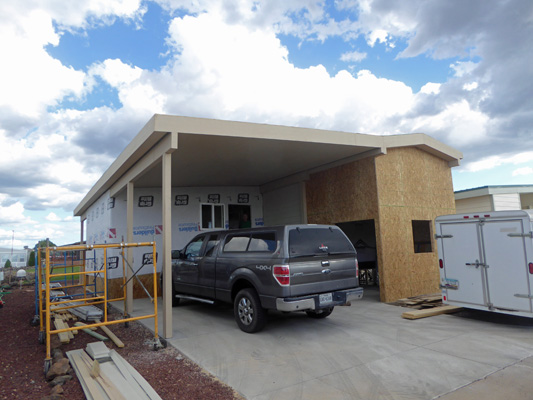 truck in carport