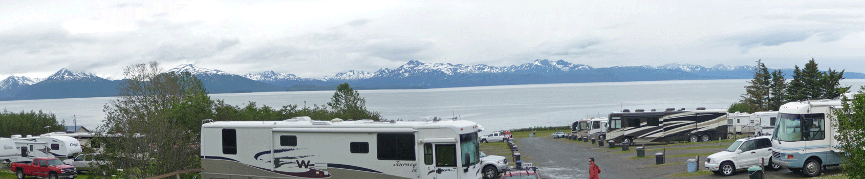 View from Oceanview RV Park Homer Alaska