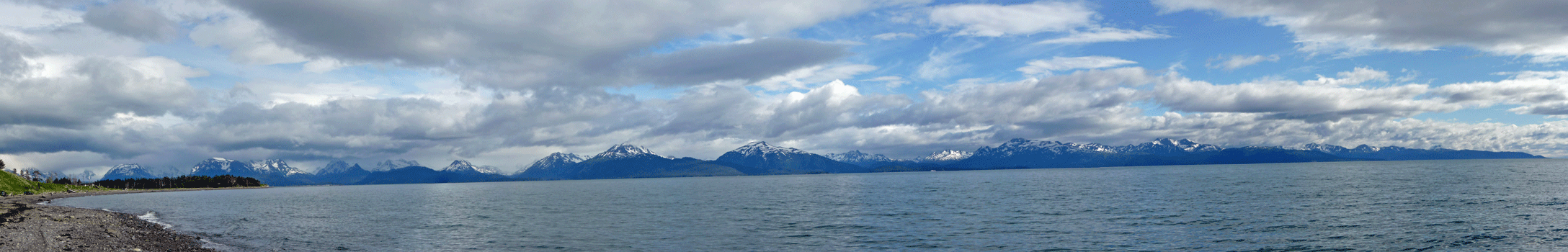 View from beach below Oceanview RV Park Homer