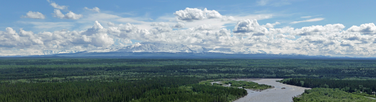 Wrangell Mountains and Copper River Alaska