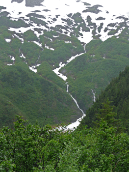 Waterfall from Williwaw campround Alaska