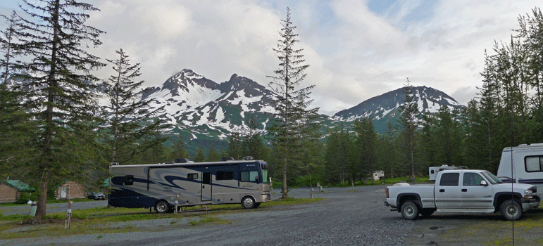 Bear Creek RV Park view Valdez AK