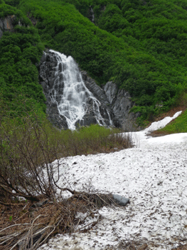 Waterfall along Mineral Creek Road Valdez AK