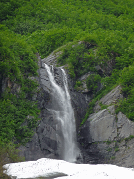 Waterfall along Mineral Creek Road Valdez AK