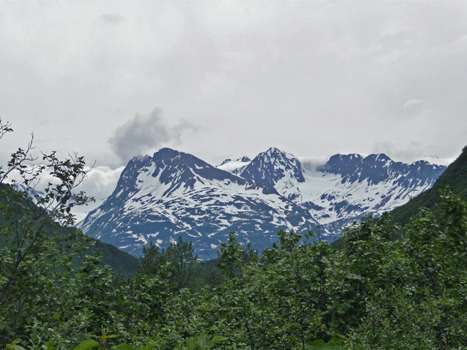 Mountains to north of Mineral Creek Road Valdez AK