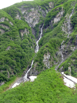 Waterfall along Mineral Creek Road Valdez AK