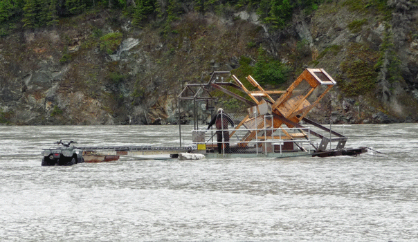 Fishwheel on the Copper River at Chitina Alaska