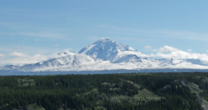 Mt. Drum from Wrangell-St. Elias Visitor Center Alaska