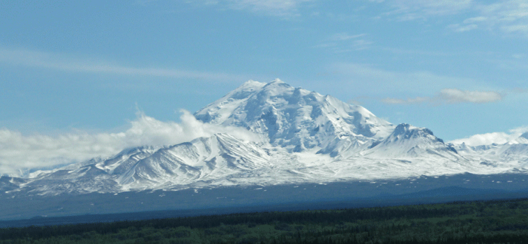 Mount Drum from Richardson Highway viewpoint Alaska