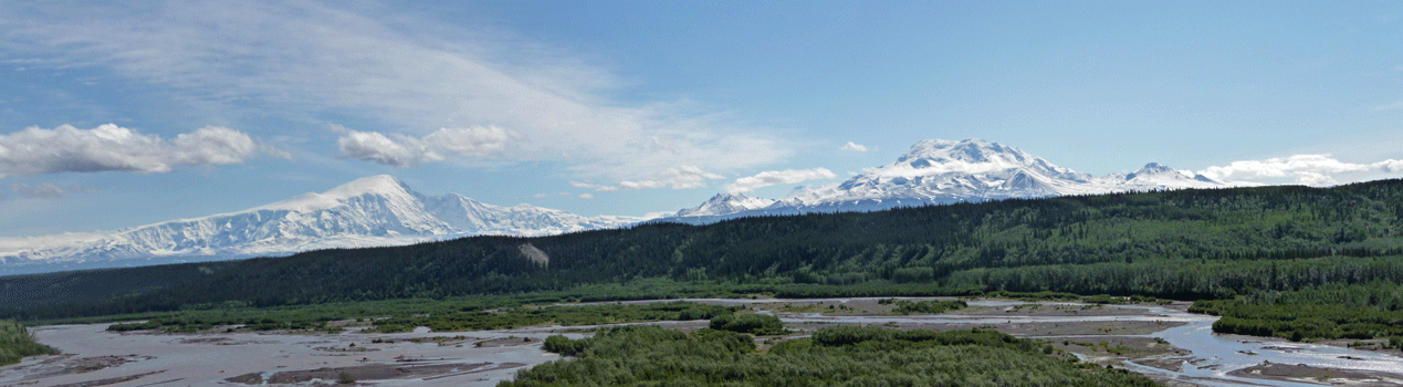 Mount Sanford and Mount Drum Tok Cutoff Road Highway ALaska