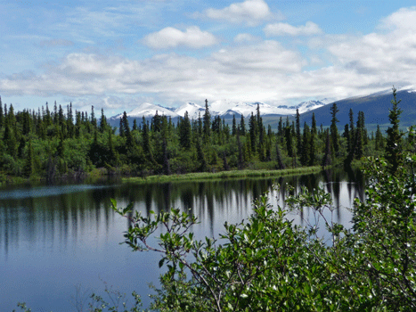 Rock Lake and the Mentasta Mountains Nabesna Road