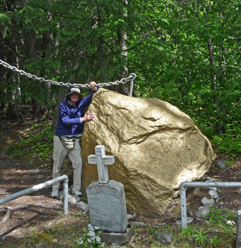 Gold boulder Skagway Cemetary