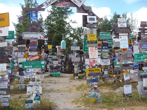 Signpost Forest Watson Lake Yukon