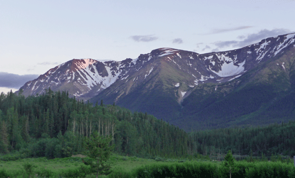 Sunset at Mountain View RV Iskut BC