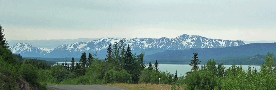Lake Kluachon and Mountains BC