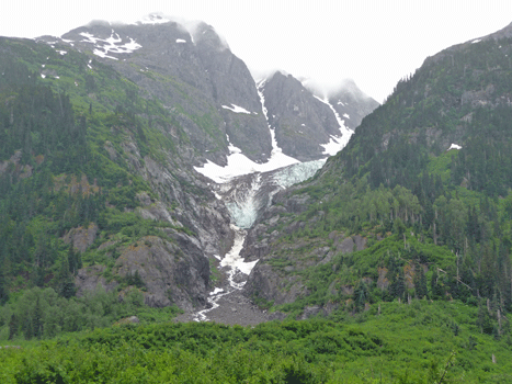 Hanging Glacier along Highway 13A BC