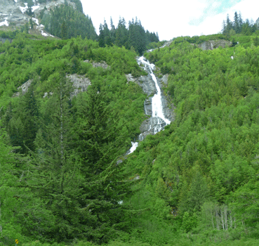 Waterfall Yellowhead Highway Terrace to Prince Rupert BC