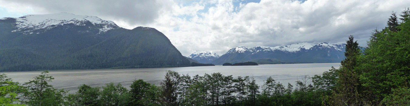 View along Yellowhead Highway Terrace to Prince Rupert