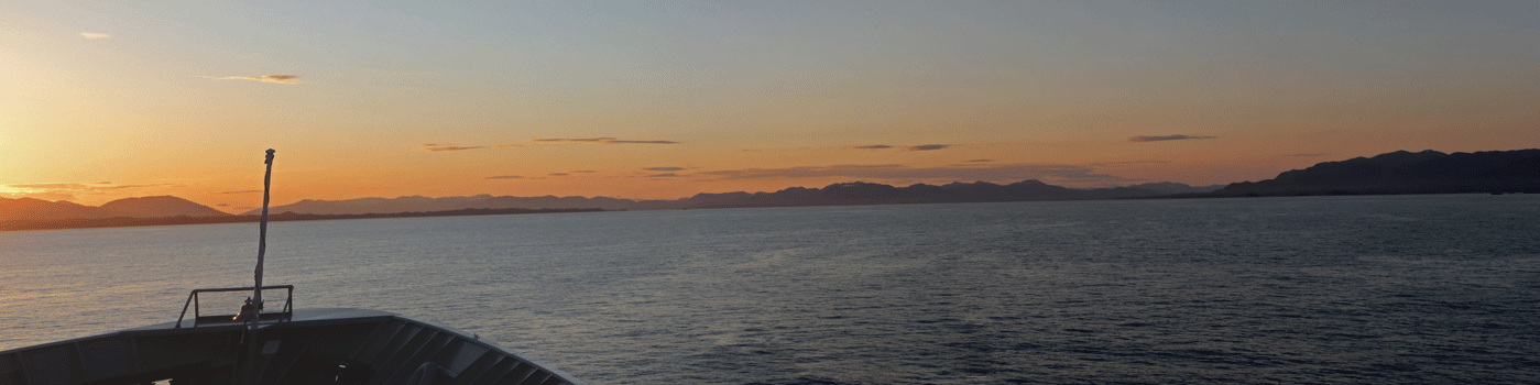 Early sunset north of Prince Rupert