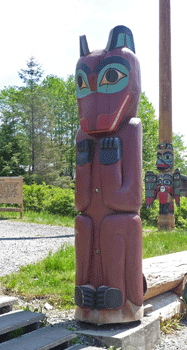 Totem pole at Saxman Park Ketchikan