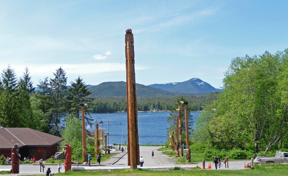 View from top of Saxman Totem Park Ketchikan