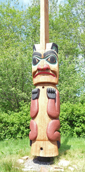 Totem pole at Saxman Totem Park