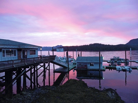 Sunset at Clover Pass Resort Ketchikan AK