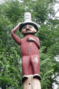 Detail of Totem Bite Totem Ketchikan AK