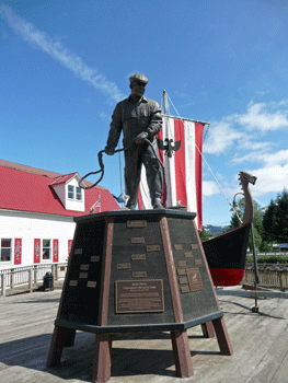 Memorial to sailors lost at sea Petersburg AK