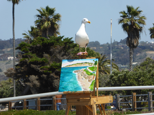 Sea Gull on an easel