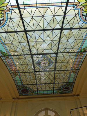 Fordyce lounge stained glass ceiling