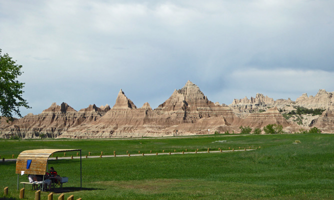 Badlands after rain