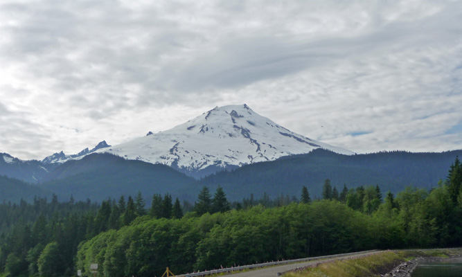 Mt Baker at Kulshan on Baker Lake WA