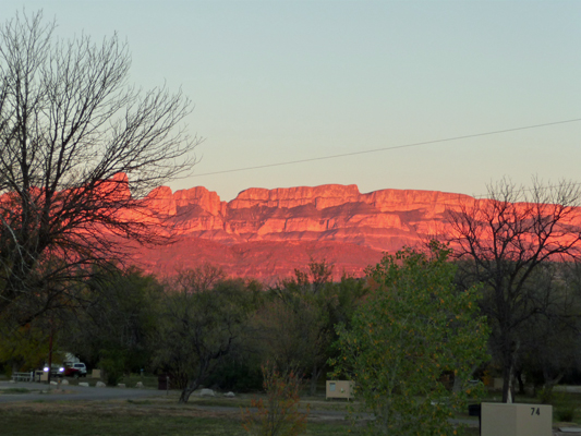 Sierra del Carmens at sunset