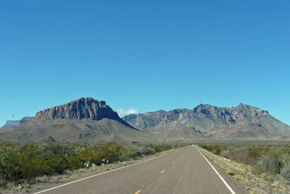 Chisos Mt from Rio Grande Village area