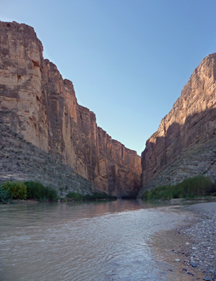 Santa Elena Canyon from gravel bar