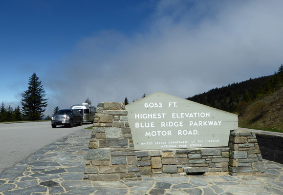 Highest point on Blue Ridge Parkway