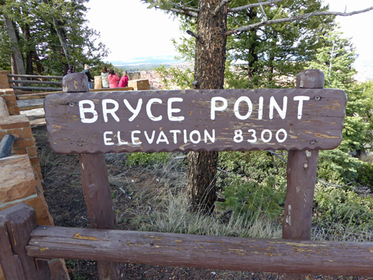 Bryce Point Sign