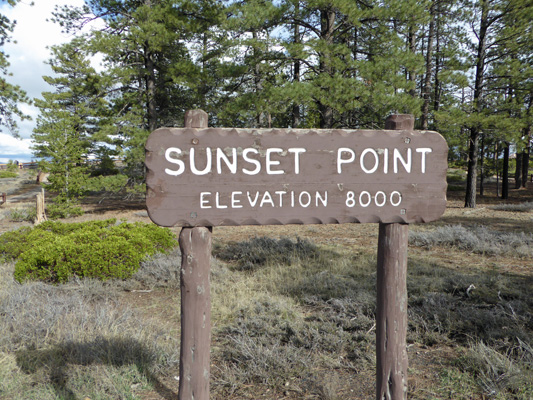 Sunset Point sign