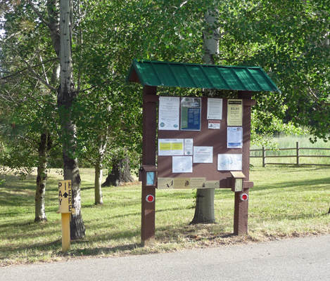 Information sign Buttercup Campround Lake Cascade SP